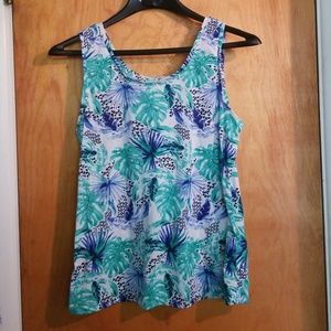 Time and tru tropical tank top